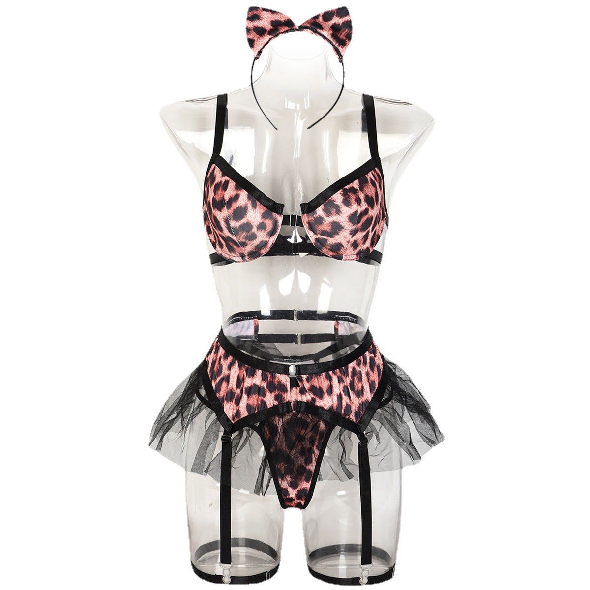 Sexy Mature Lingerie Headpieces Garter Belt Hot Push Bra and Panty Sets