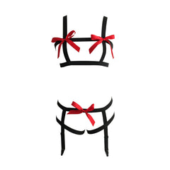 Sexy Sexy Black Lingerie Set Couples Bondage Harness Lingerie Latina Bra Panties