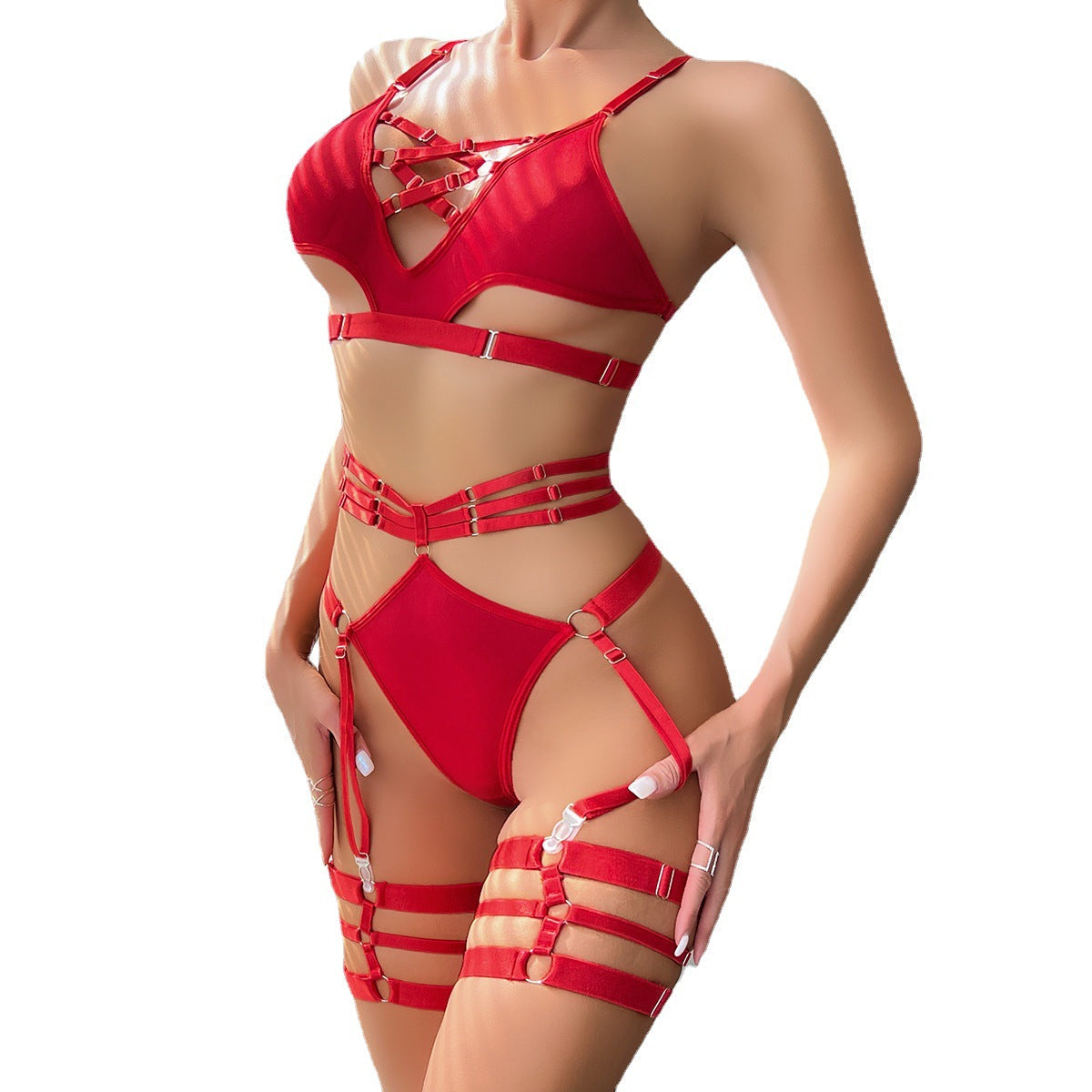 Sexy Strappy Harness Lingerie Set
