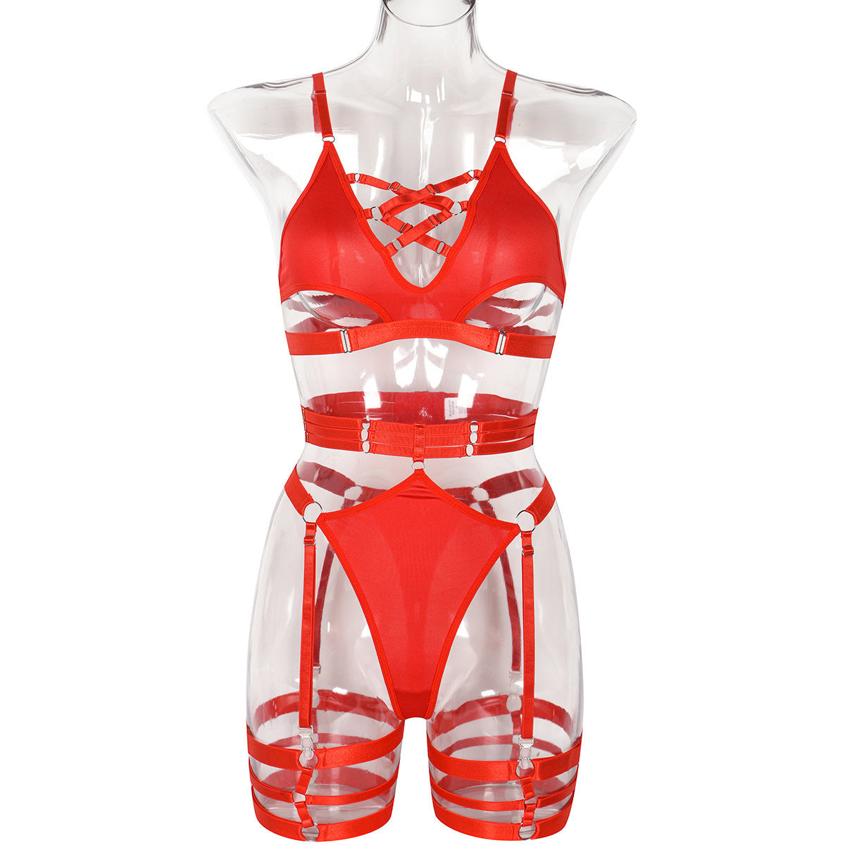 Sexy Strappy Harness Lingerie Set