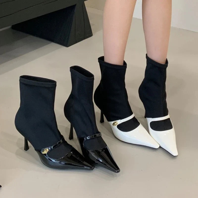 Sexy Thin Heeled Stretch Boots