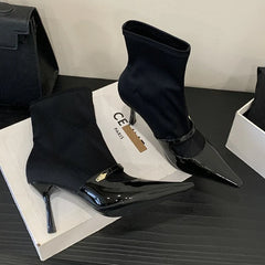 Sexy Thin Heeled Stretch Boots