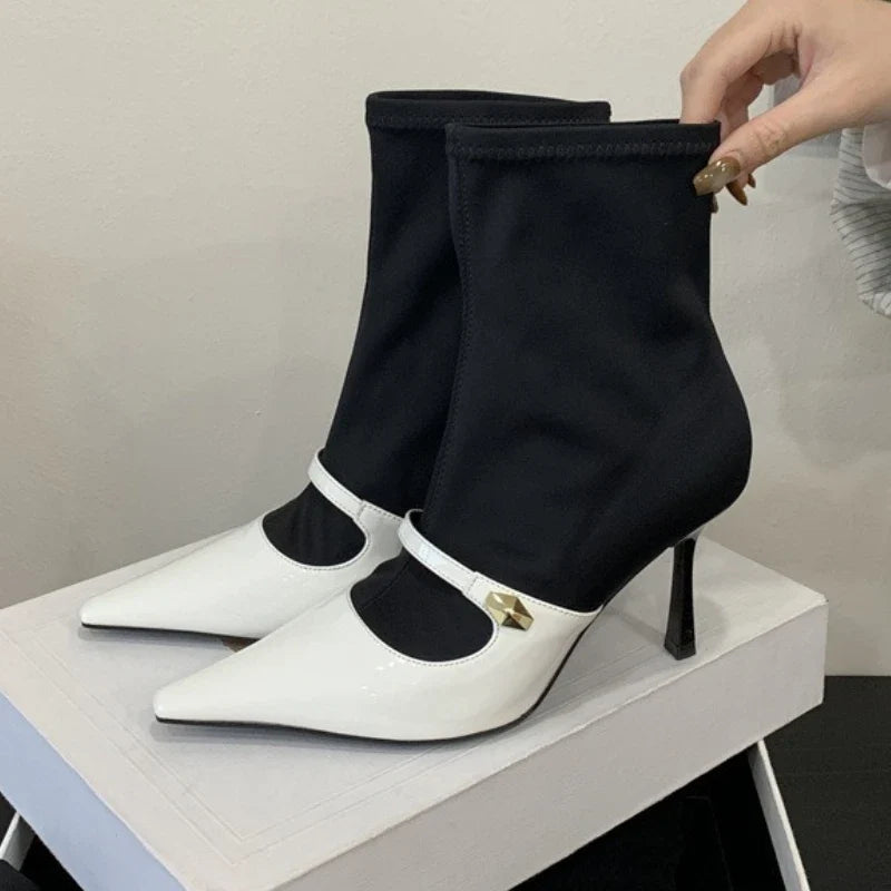 Sexy Thin Heeled Stretch Boots