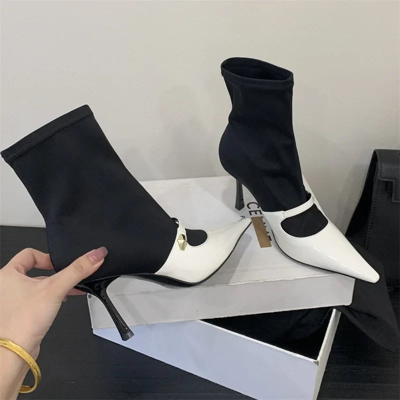 Sexy Thin Heeled Stretch Boots