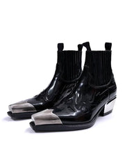 Spanish brand metal punk booties autumn and winter western cowboy men's and women's pointed Chelsea boots