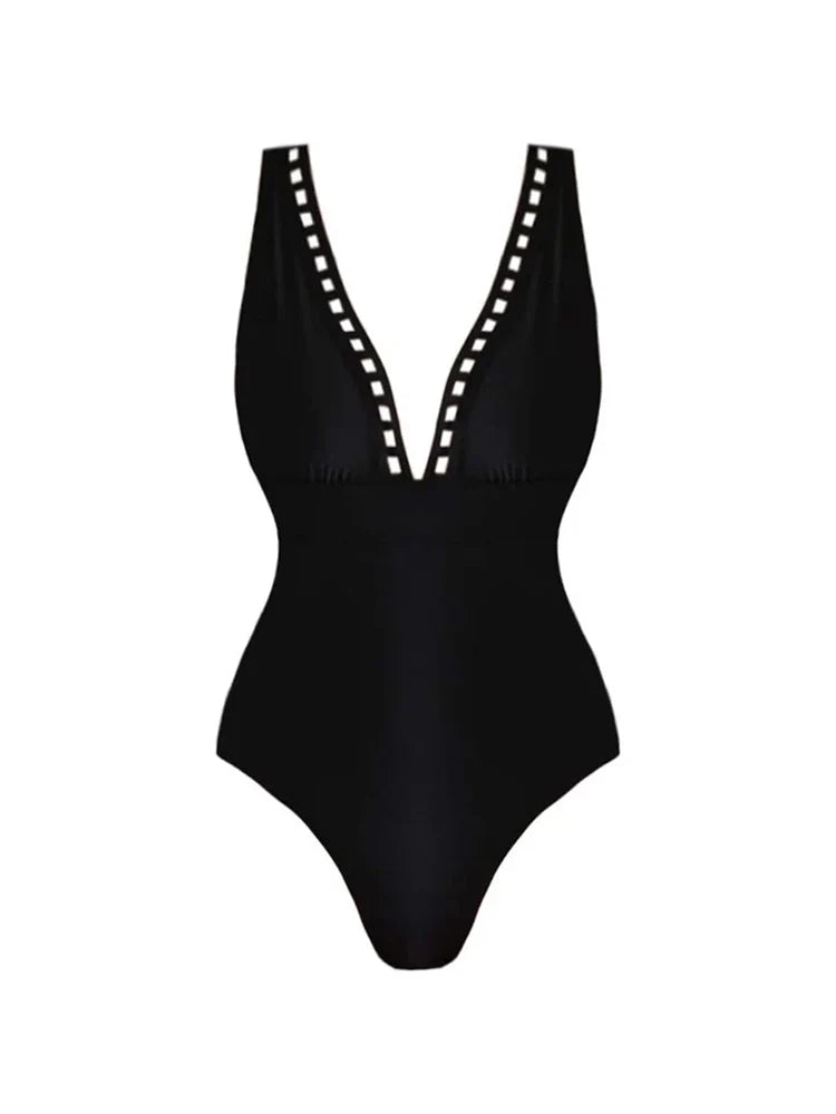 Cutout Swimsuit with Mini Skirt Set