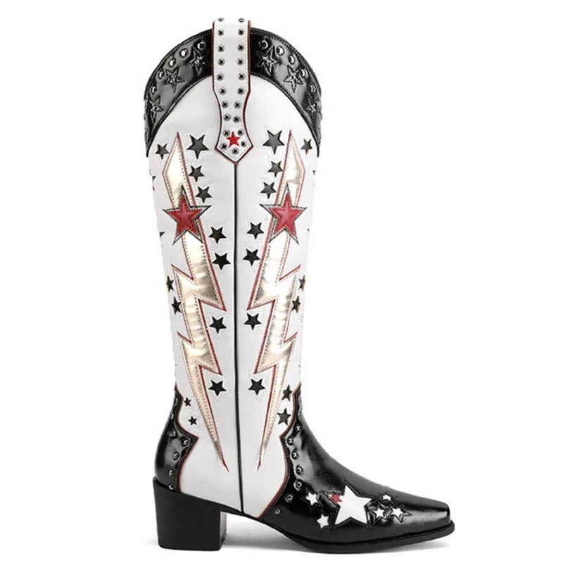 White Western Boots
