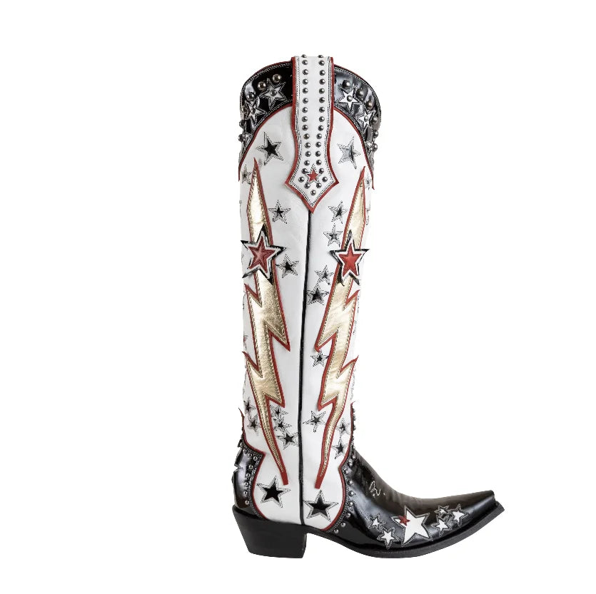 White Western Boots