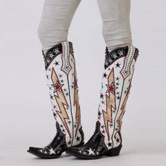 White Western Boots