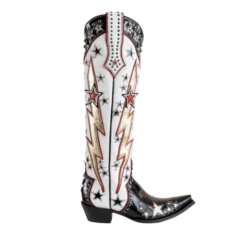 White Western Boots