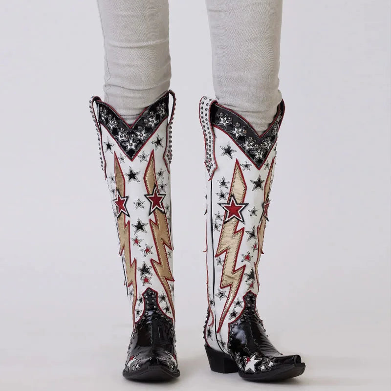 White Western Boots