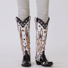 White Western Boots
