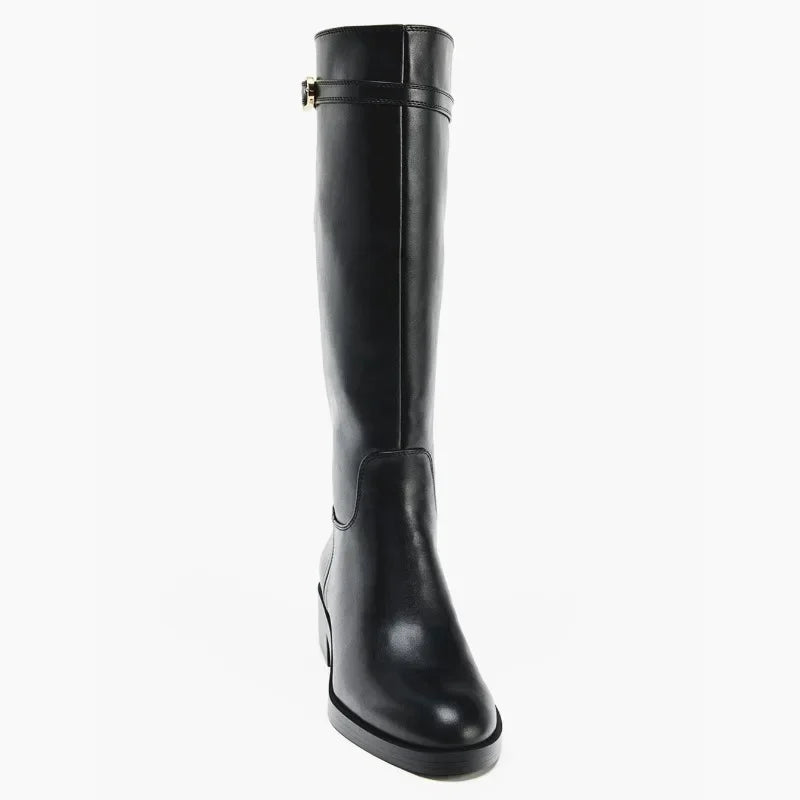 Winter Soft Leather Knight Boots