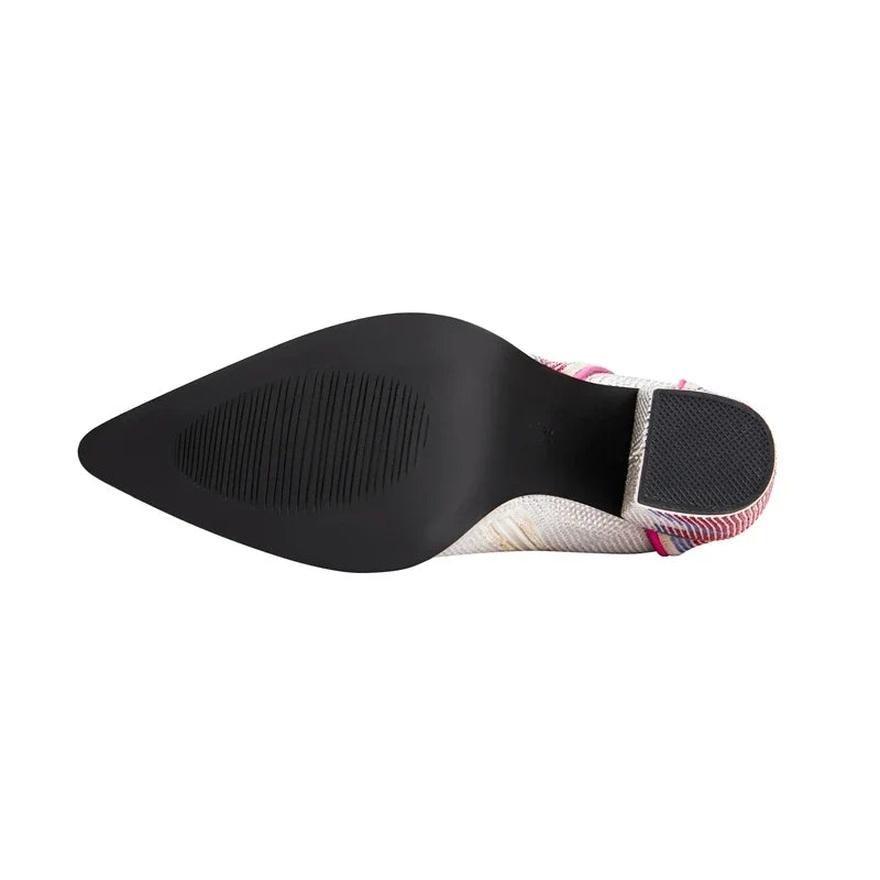 Women's Calf Pointed Head Sexy Nightclub Europe and America Lightning Water Diamond Large Heel Short Boots