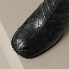 Women's Leather Cowhide Round Toe