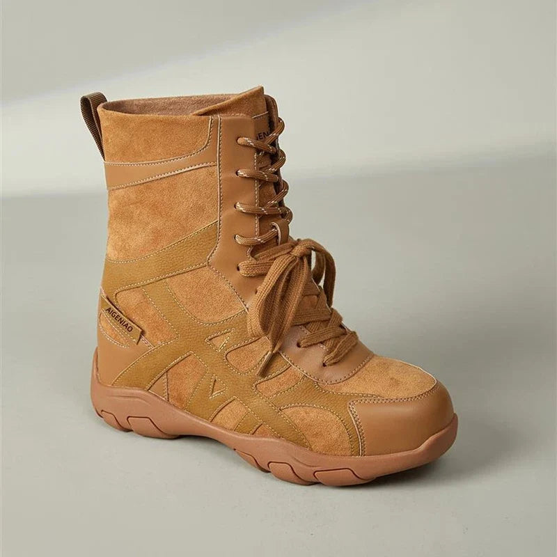 Women's Style Interior Height Increasing and Calf Outdoor Hiking Shoes