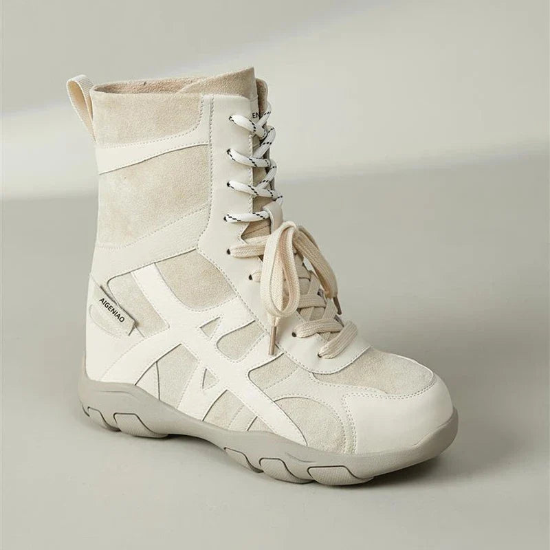 Women's Style Interior Height Increasing and Calf Outdoor Hiking Shoes