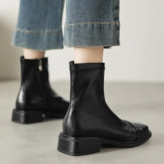 Women's autumn and winter square toe