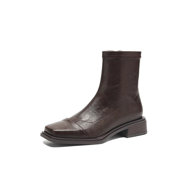 Women's autumn and winter square toe
