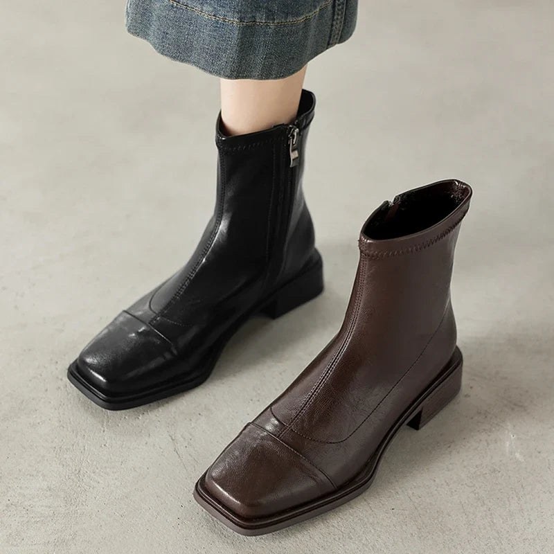 Women's autumn and winter square toe