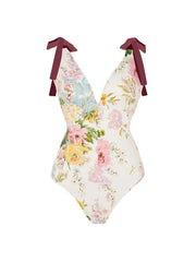 Appliqué Tie-Up Bikini Set