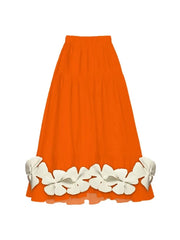 Tie Fresh Floral Swimsuit and Skirt Set