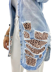 Leopard Denim Jacket
