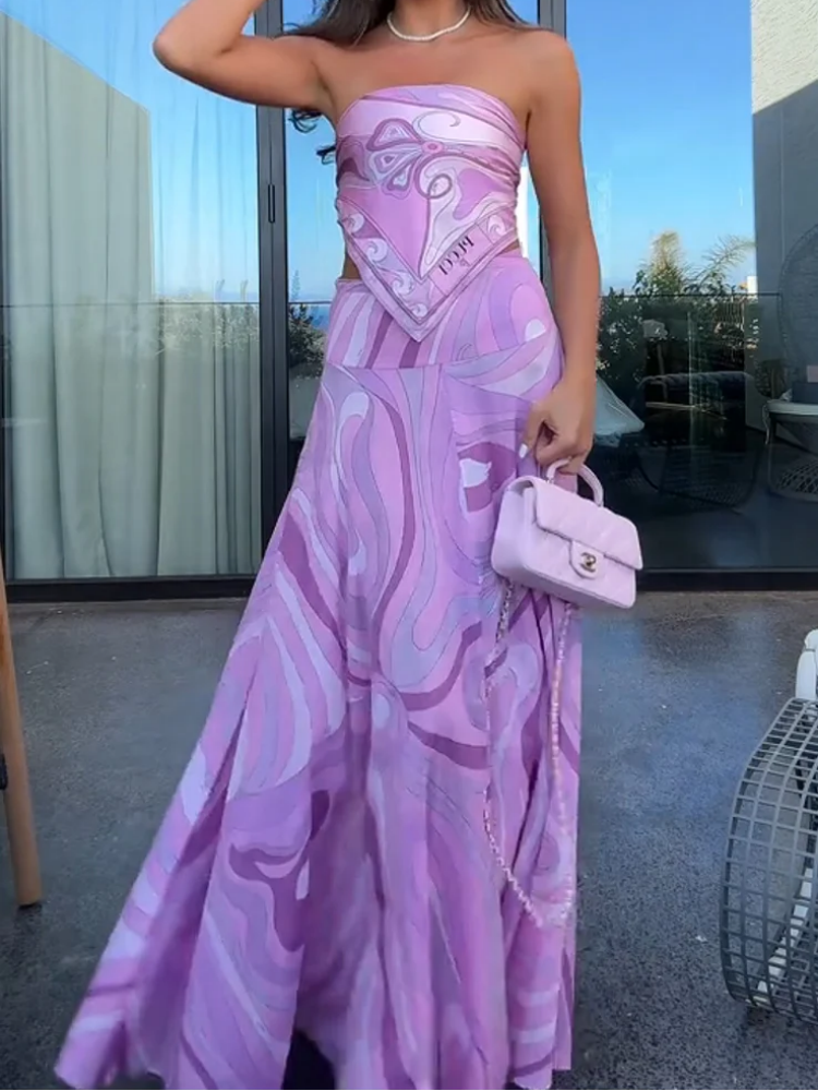 Roca Pink Skirt Set