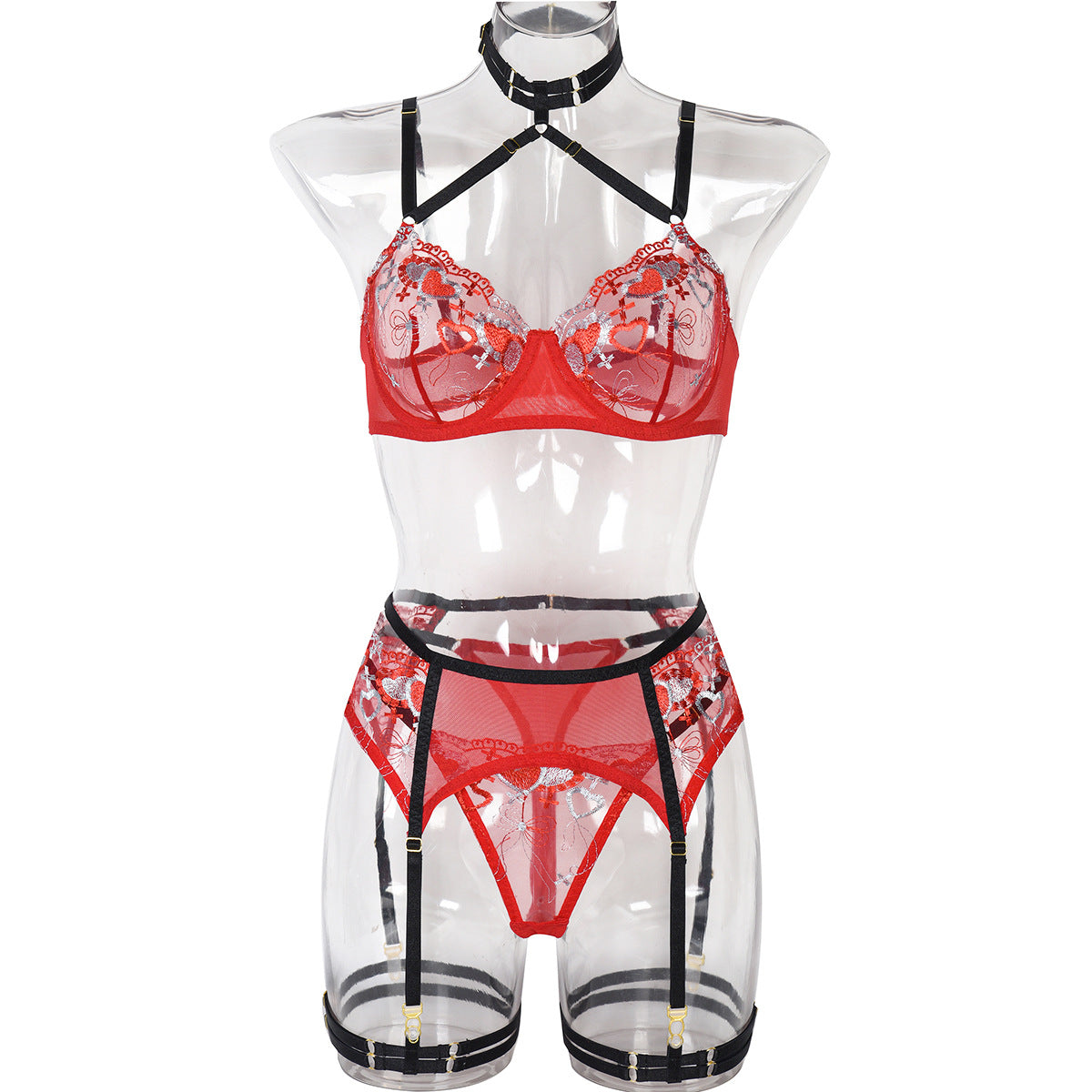sexy latina lingerie with Choke Garter Belt hot floral bra and panty sets